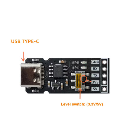 CH340N USB-C to UART TTL Serial Adapter