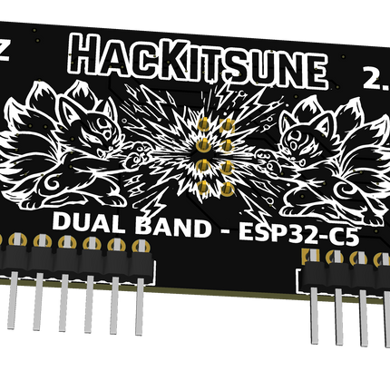 Hackitsune ESP32-C5 Dual-Band WiFi Module for Flipper Zero – 2.4GHz, 5GHz, WiFi 6, Zigbee Ready