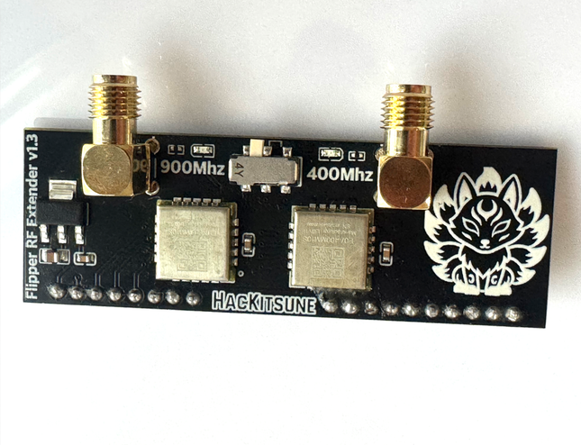 Hackitsune Dual-Band RF Module for Flipper Zero – 400MHz + 900MHz Sub-GHz Expansion