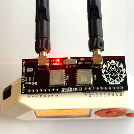 Hackitsune Dual-Band RF Module for Flipper Zero – 400MHz + 900MHz Sub-GHz Expansion